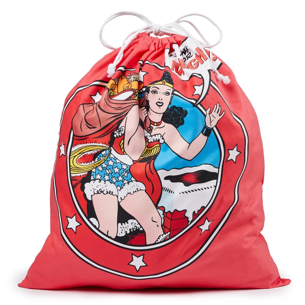 Wonder Woman No Time For Naughty Christmas Santa Sack Image 1