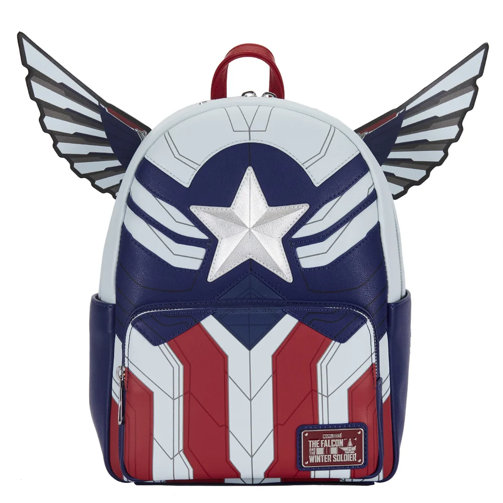 Loungefly Marvel Falcon Captain America Cosplay Mini Backpack Image 1