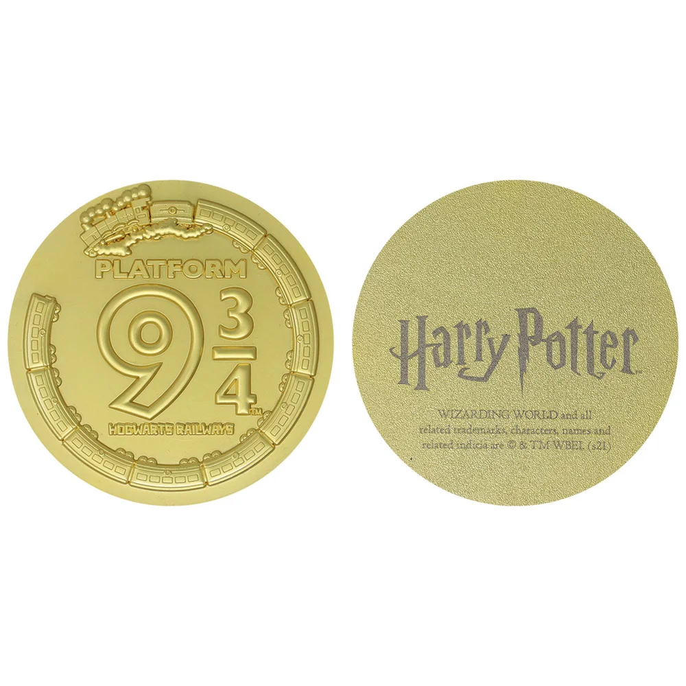 Harry Potter 24k gold plated Platfrom 3/4 Medallion Image 1