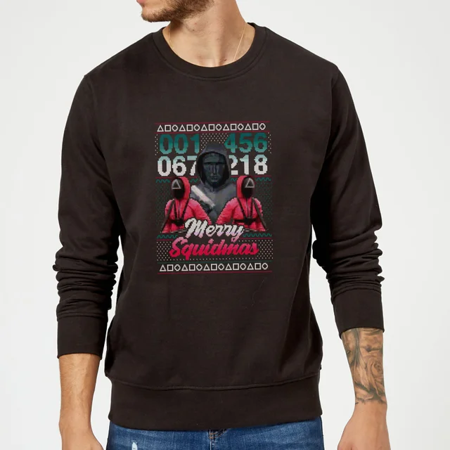 Squid Game Merry Squidmas Unisex Christmas Jumper - Black