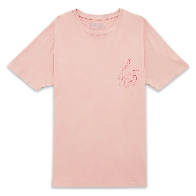 Scooby Doo Soccer Scooby Unisex T-Shirt - Pink Acid Wash