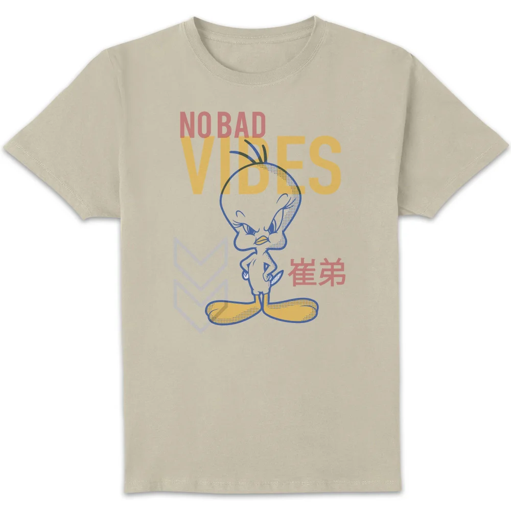 Looney Tunes No Bad Vibes Unisex T-Shirt - Cream - L Image 1