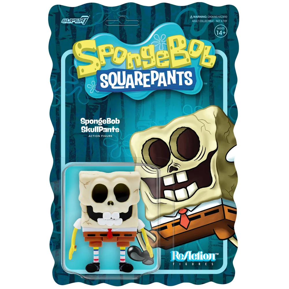Super7 Spongebob Squarepants ReAction Figure - SpongeBob SkullPants Image 1
