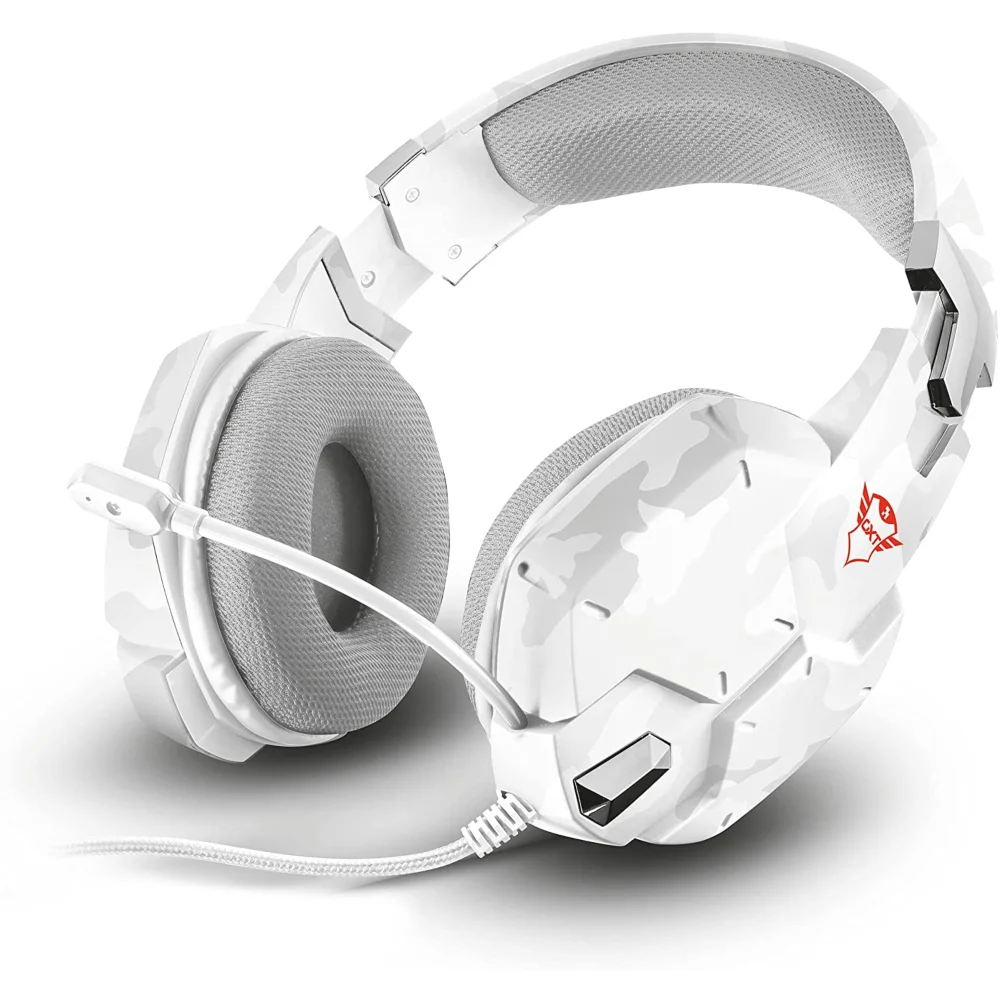 Trust GXT322W Carus Gaming Headphones - Snow Image 1