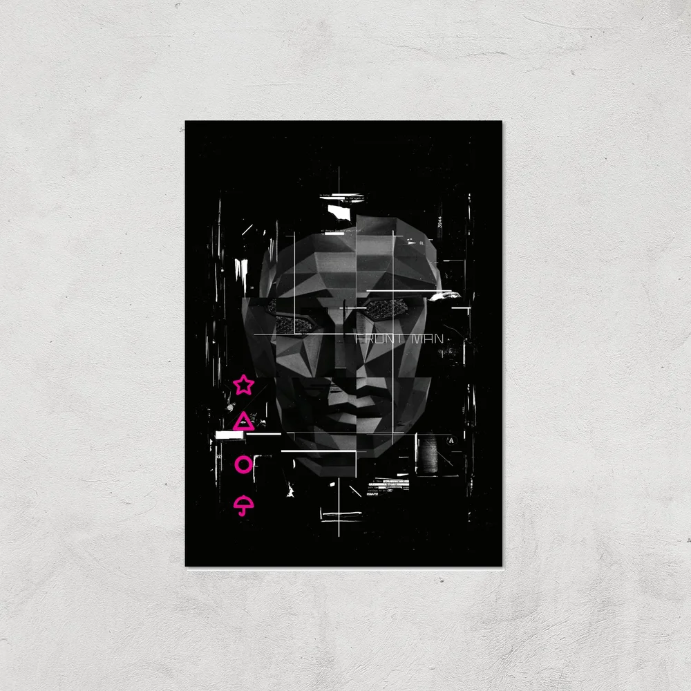 Squid Game Front Man Glitch Giclee Art Print - A4 - Print Only Image 1