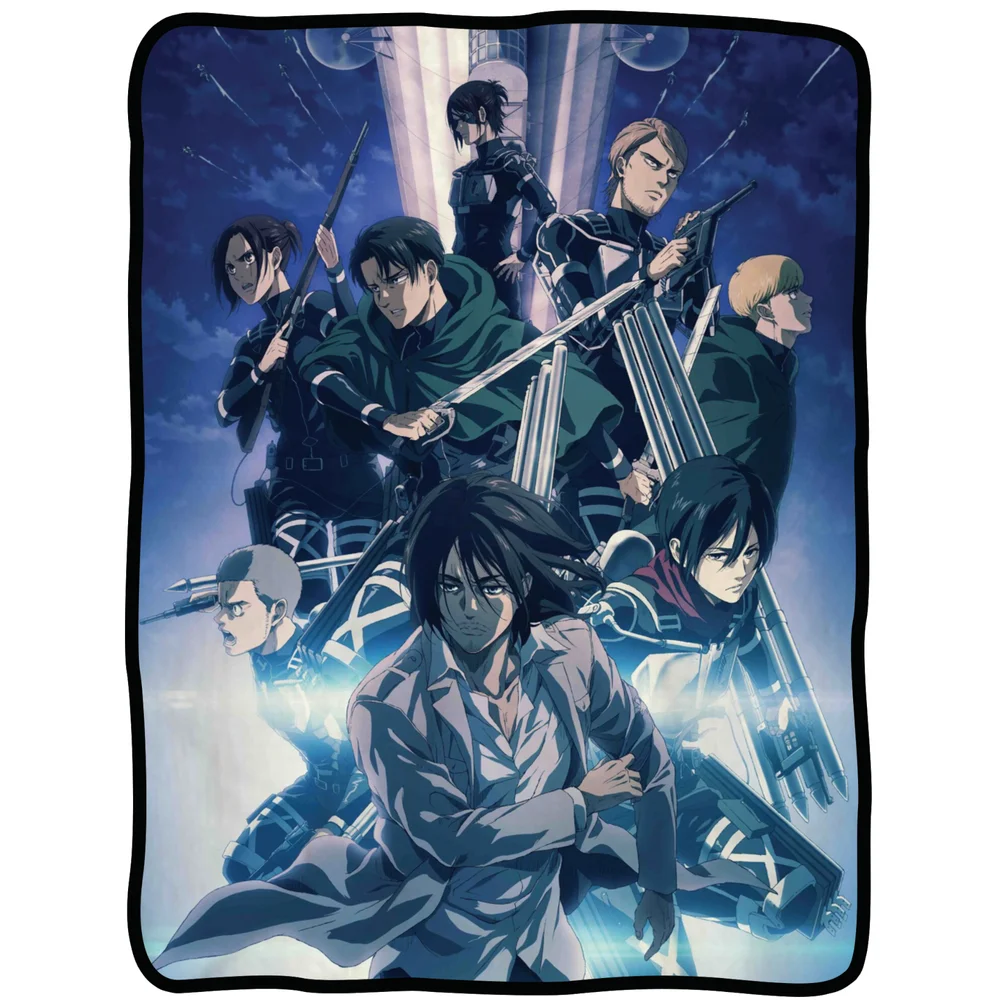 Attack On Titan Season 4 Group Silk Touch Fleece Blanket Image 1