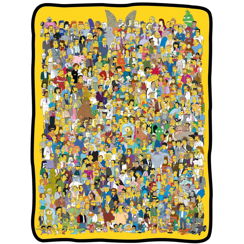 The Simpsons Cast Slik Touch Fleece Blanket Image 1