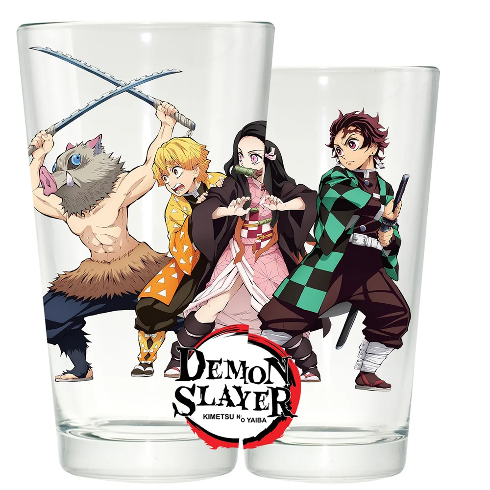 Demon Slayer Group Clear Pint Glass Image 1