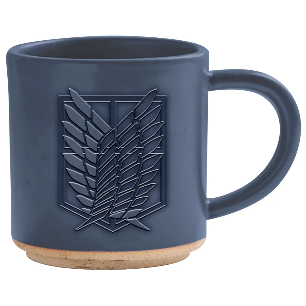 Attack On Titan Scouts Logo Blue Clay Mug Image 1