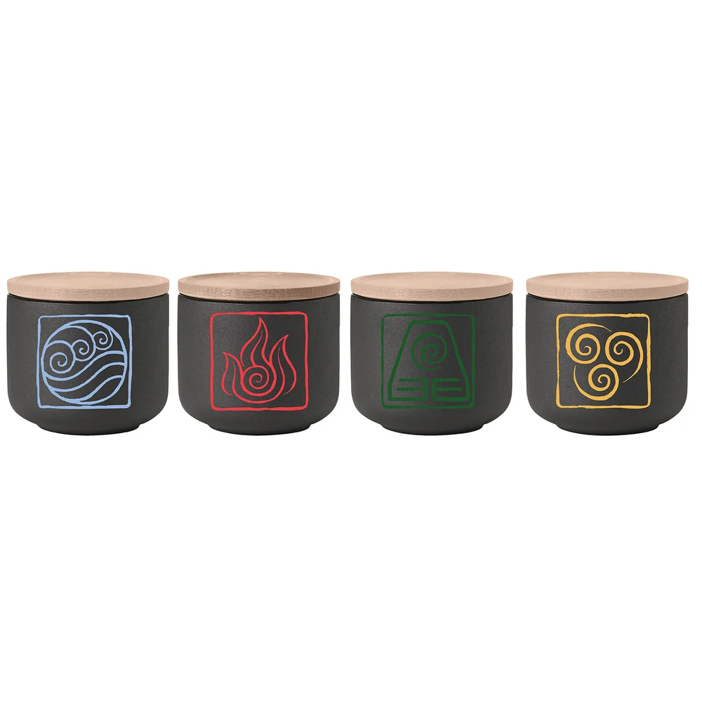 Avatar: The Last Airbender Elements 4 Pack Stone Lid Mug Set Image 1