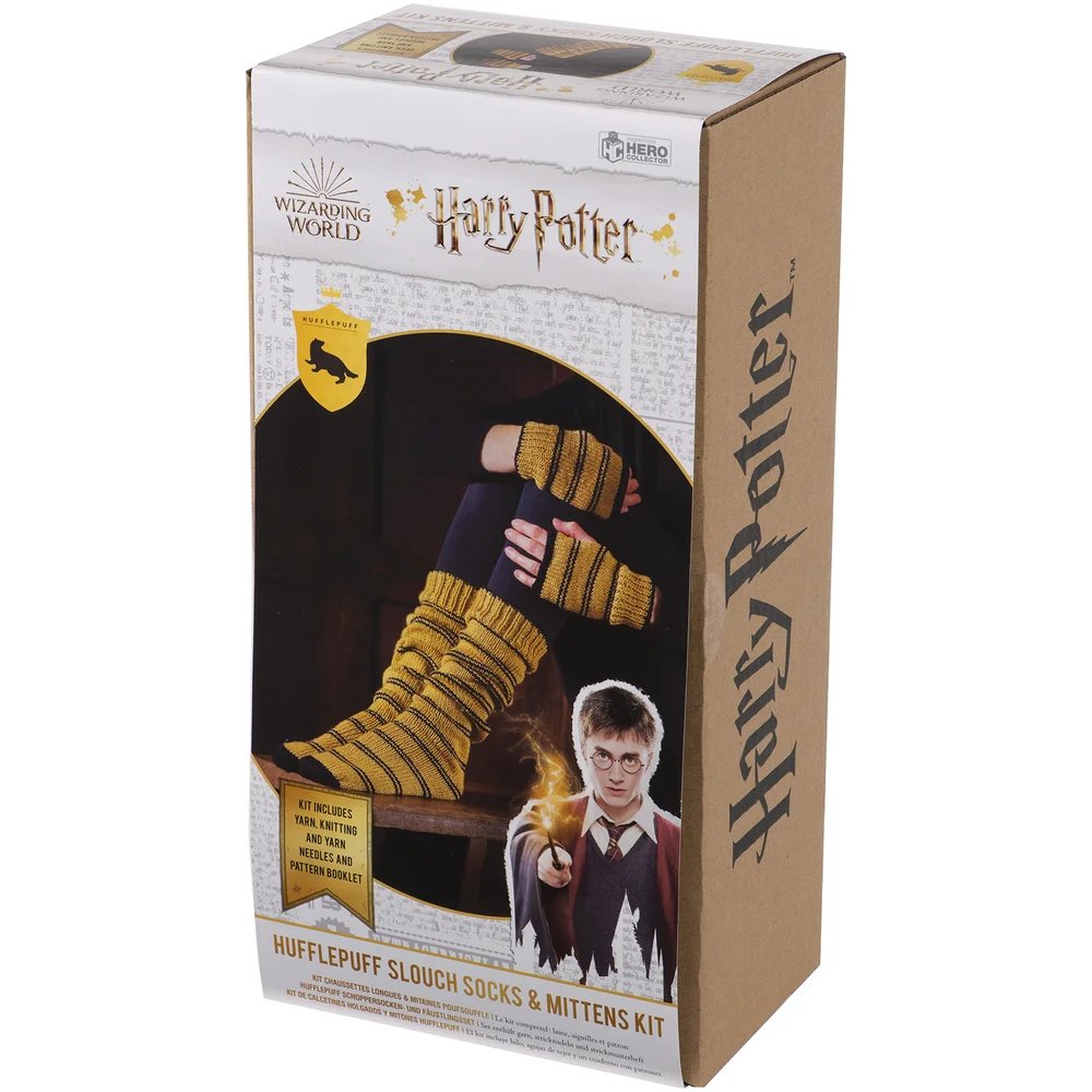 Harry Potter Hufflepuff Mittens & Slouch Socks Knit Kit Image 1