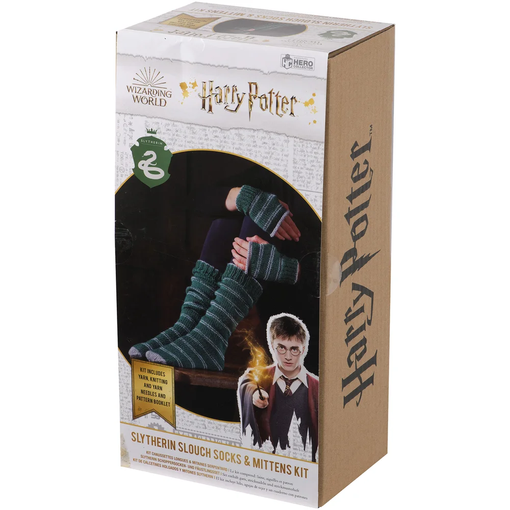 Harry Potter Slytherin Mittens & Slouch Socks Knit Kit Image 1