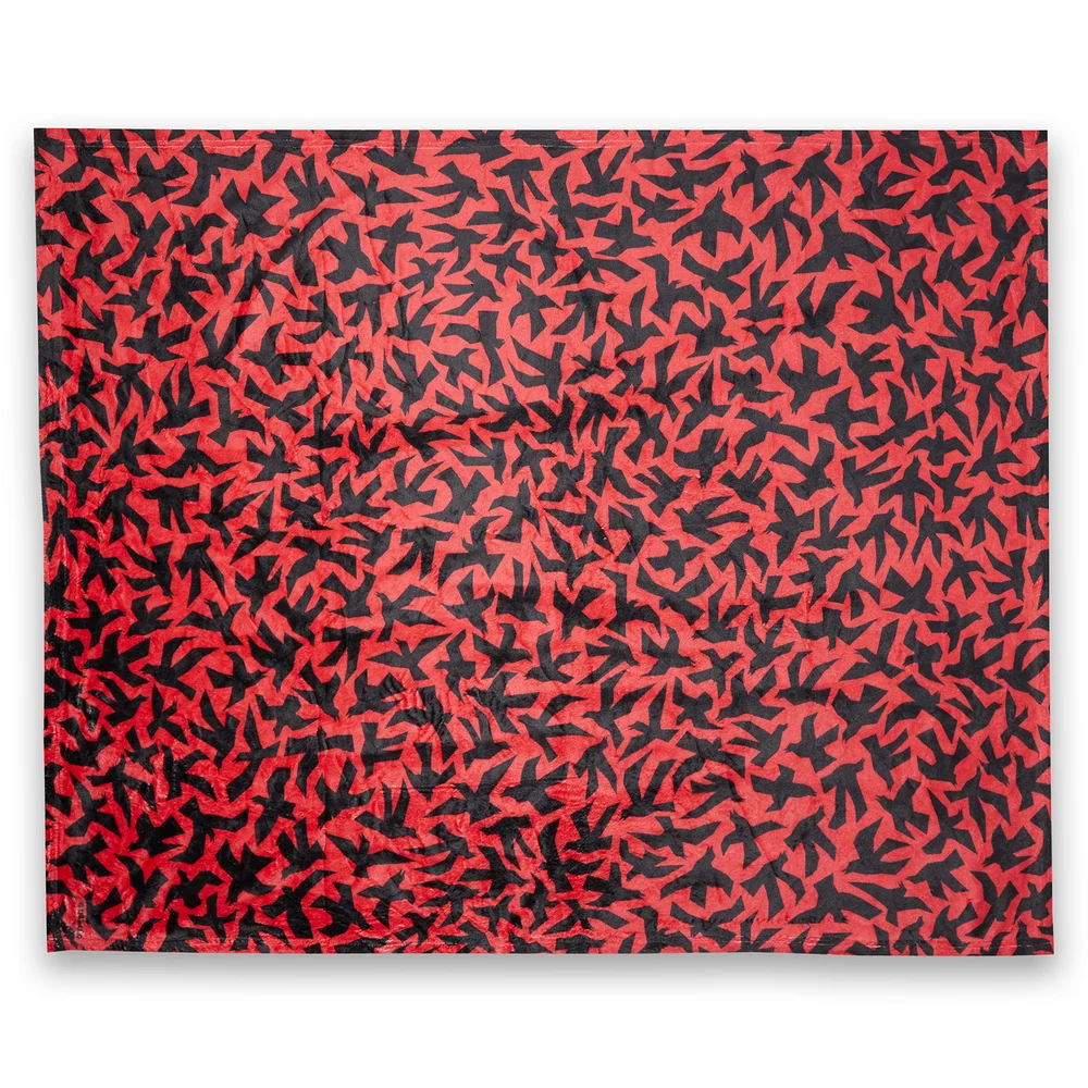 Hitchcock The Birds Abstract Flight Fleece Blanket - M Image 1