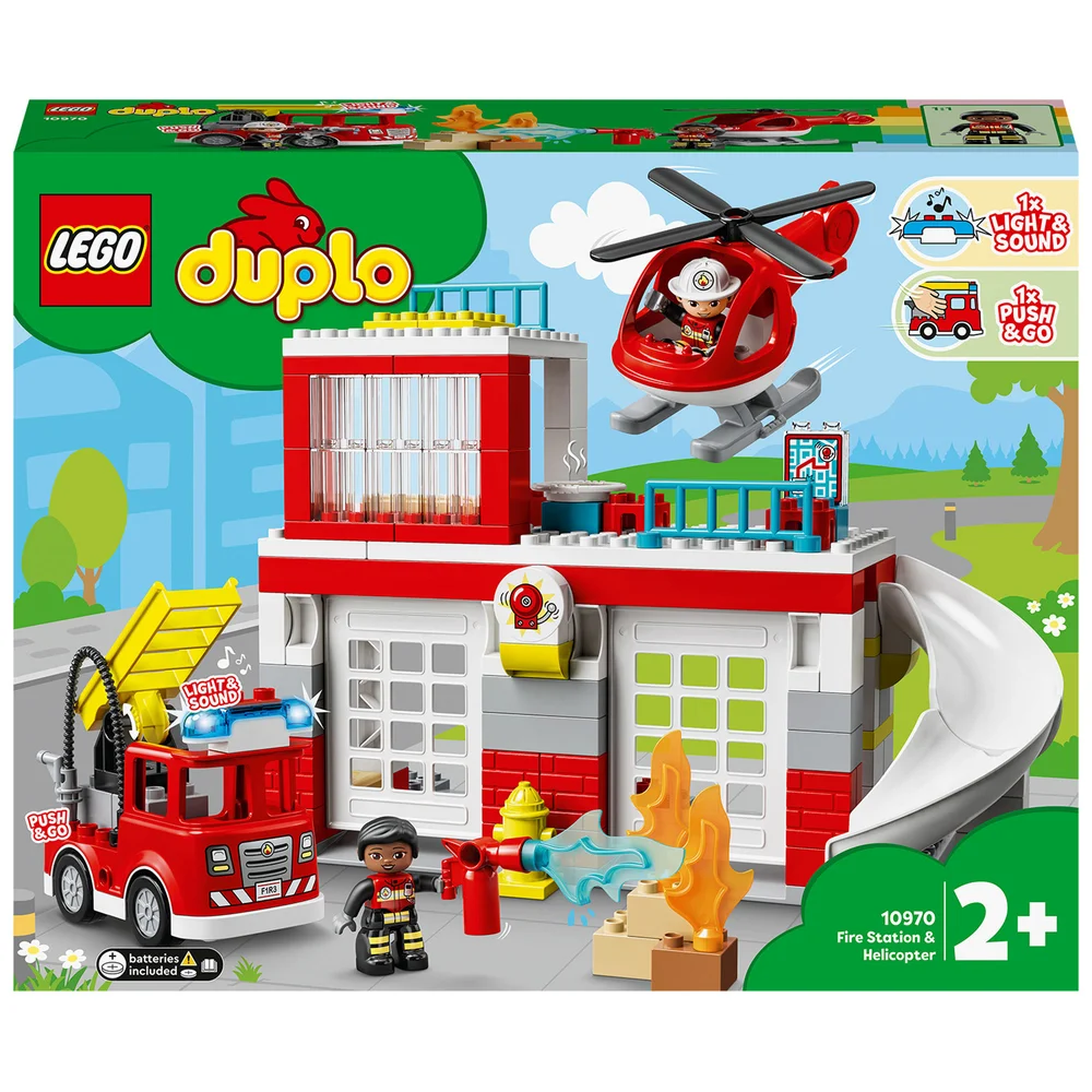 LEGO DUPLO Town Fire Station & Helicopter Kids Toy (10970) Image 1
