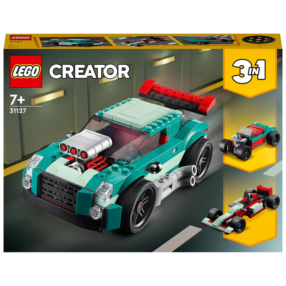 LEGO Creator: 3in1 Street Racer Model Toy Cars Set (31127) Image 1