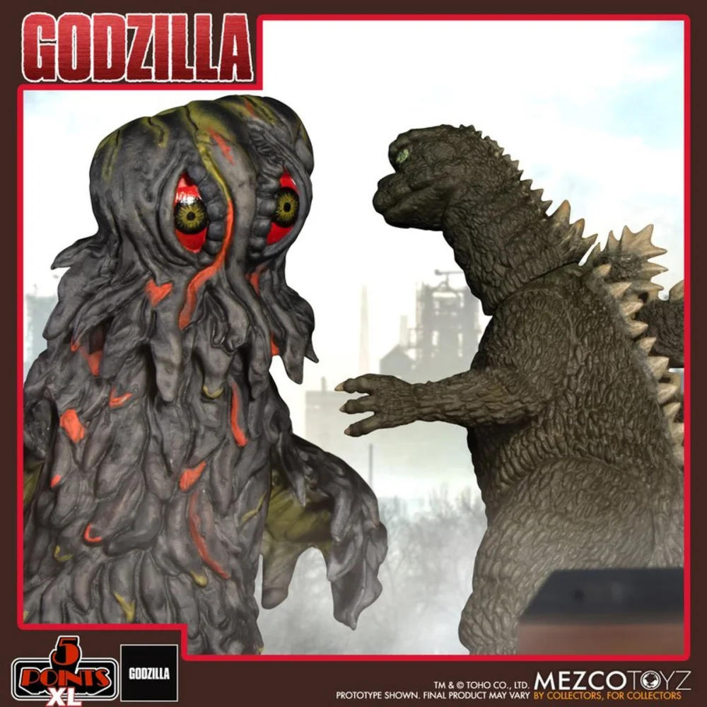 Mezco Godzilla 5 Points XL Figure Boxed Set - Godzilla Vs. Hedorah Image 1