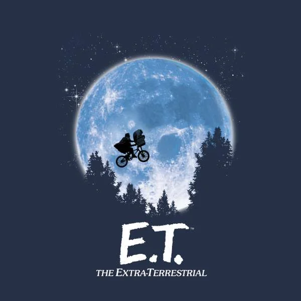 E.T. the Extra-Terrestrial Moon Silhouette Hoodie - Navy