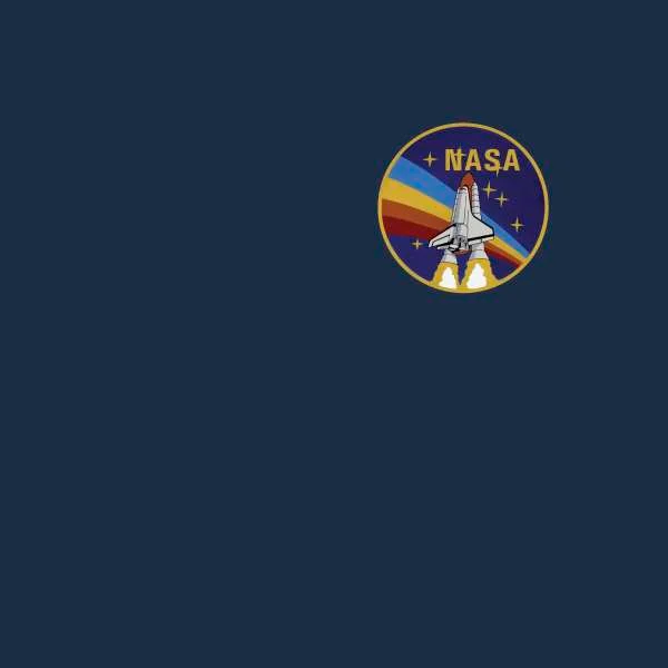 NASA Vintage Rainbow Shuttle Hoodie - Navy