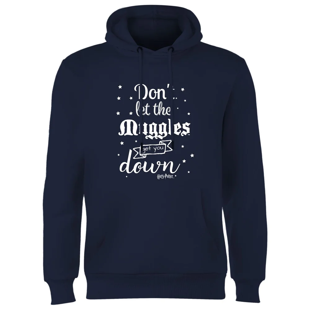 Harry Potter Don't Let The Muggles Get You Down Hoodie - Navy - XL Image 1
