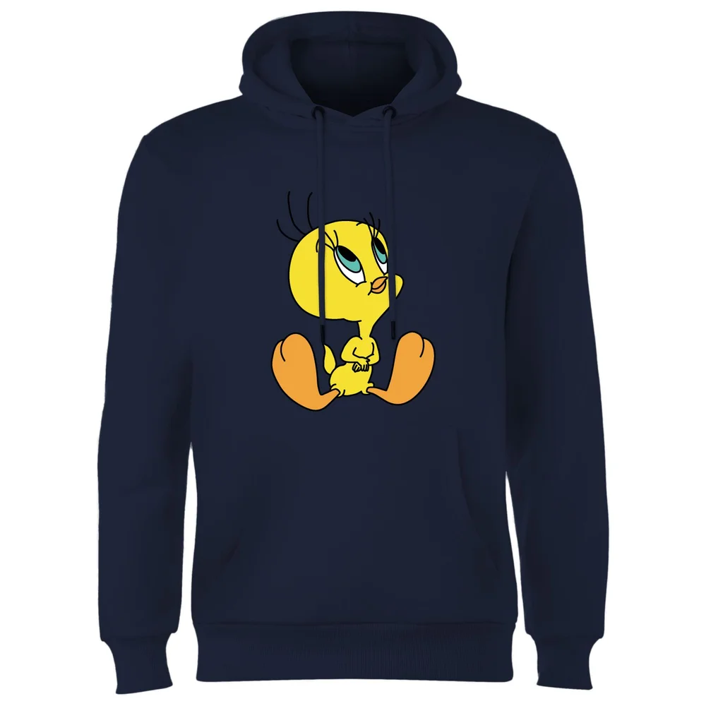Looney Tunes Tweety Sitting Hoodie - Navy - S Image 1