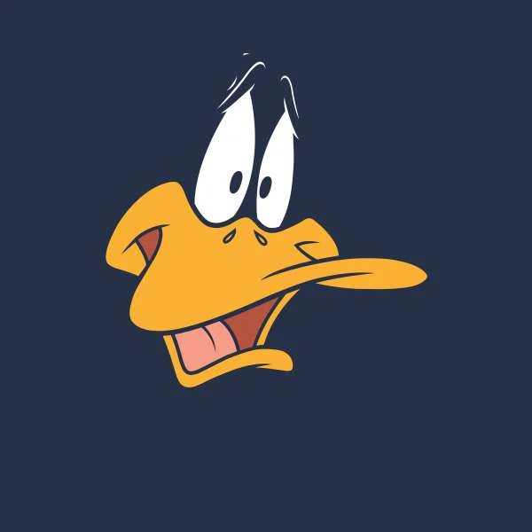 Looney Tunes Daffy Duck Face Hoodie - Navy