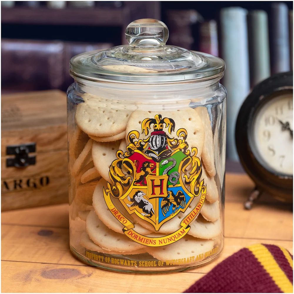 Harry Potter Hogwarts Glass Cookie Jar Image 1