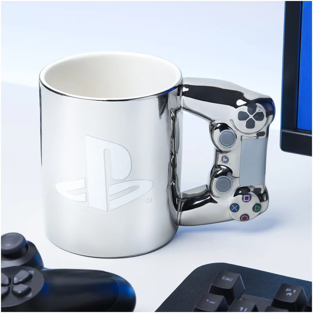 Playstation DS4 Silver Controller Mug Image 1