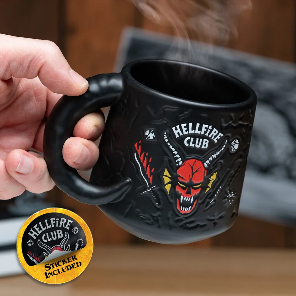 Stranger Things Hellfire Club Demon Embossed Mug (Includes Sticker) Image 1
