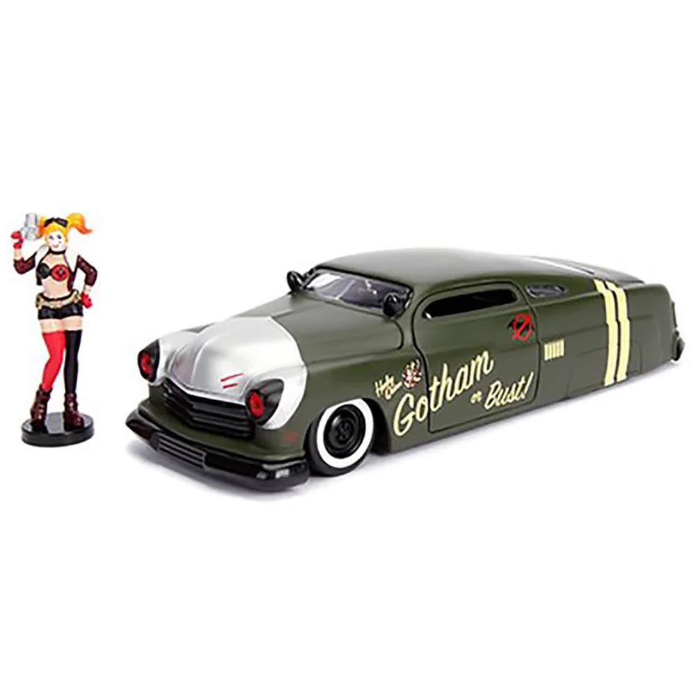 Jada Toys DC Comics Bombshells 1:24 Scale Die Cast Vehicle - Harley Quinn & 1951 Mercury Image 1
