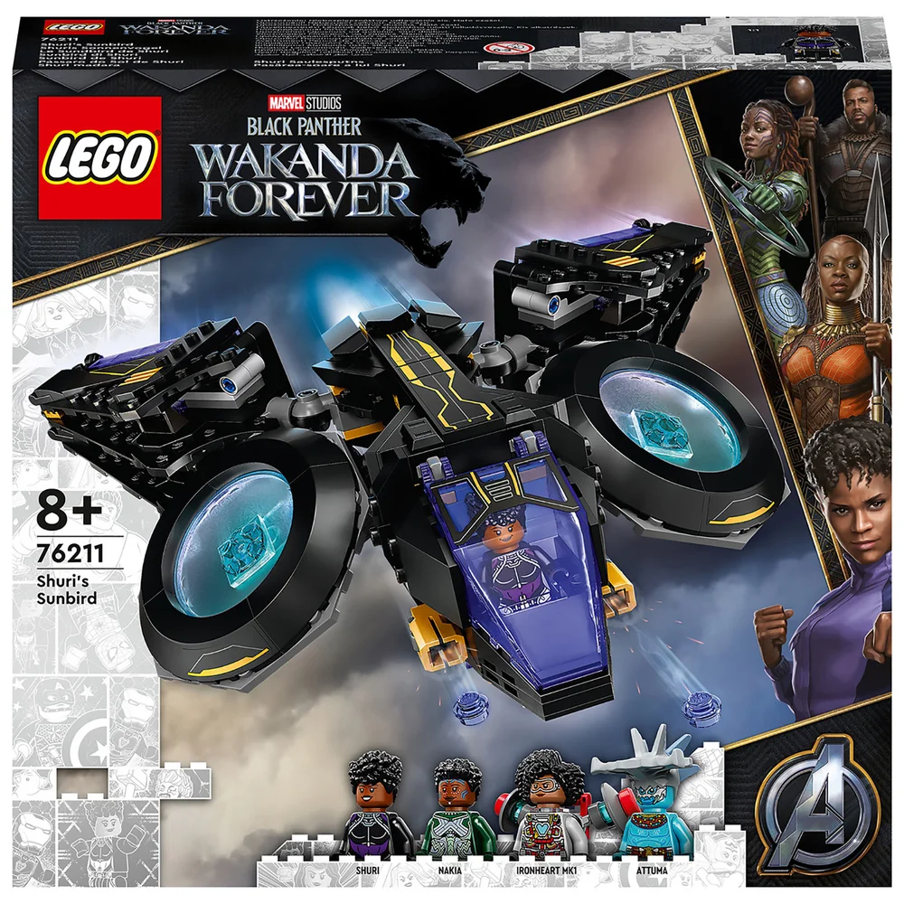 LEGO Marvel Shuri's Sunbird Black Panther Building Toy (76211) Image 1