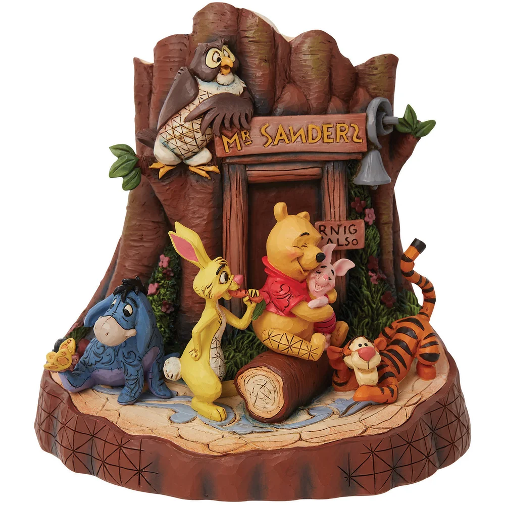 Disney Traditions Winnie the Pooh Carved by Heart Figurine Image 1