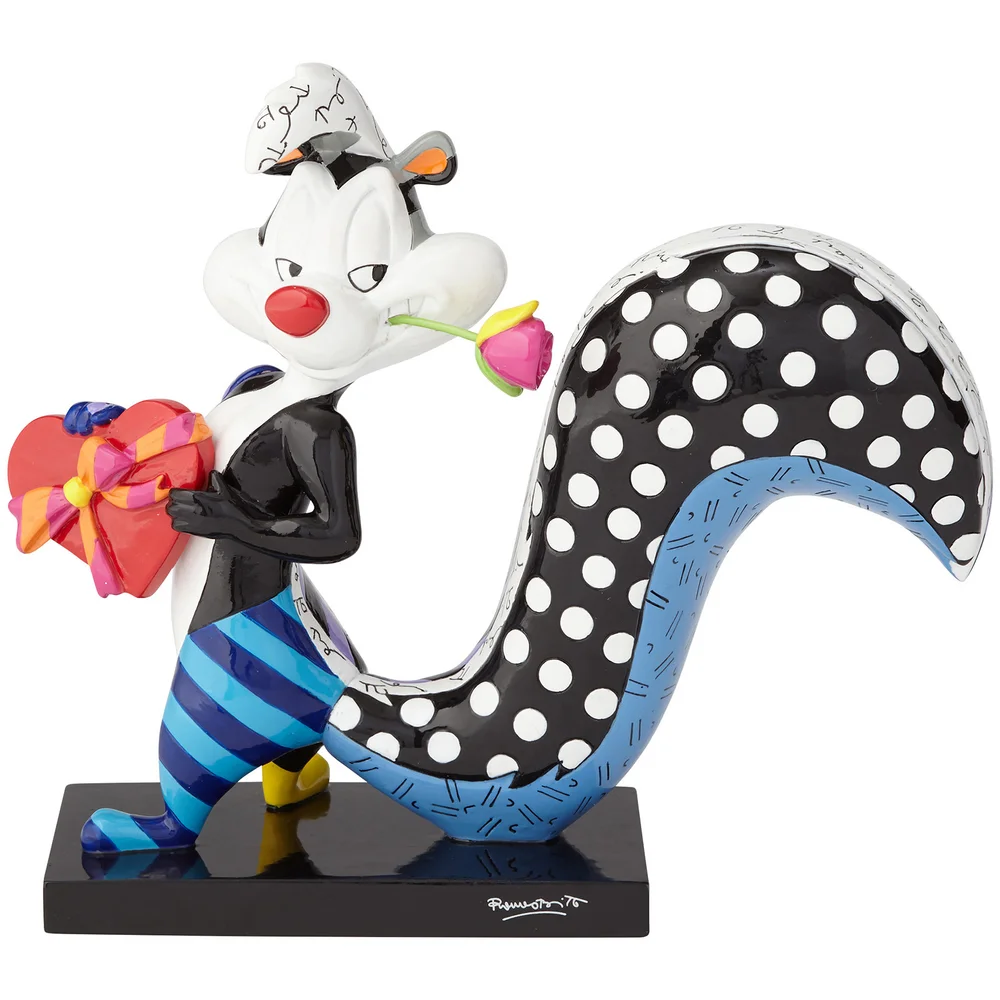 Looney Tunes Britto Pepe Le Pew with Flower Figurine Image 1