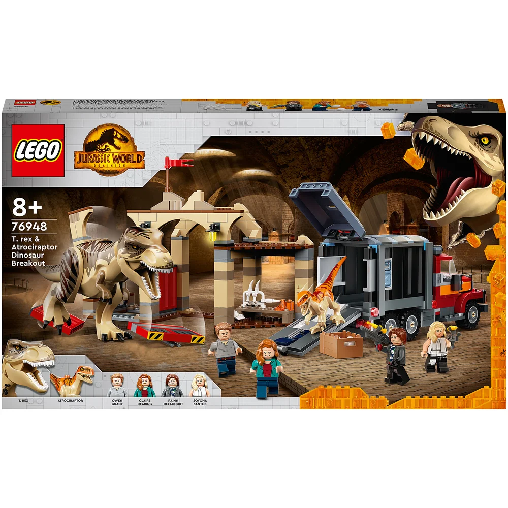 LEGO Jurassic World: T. rex & Atrociraptor Dinosaur Toy (76948) Image 1