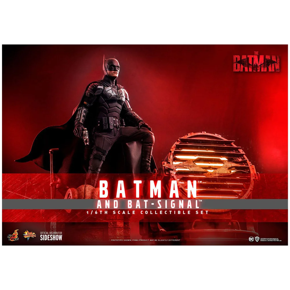 Hot Toys DC Comics The Batman Movie Masterpiece Action Figure 1/6 Batman with Bat-Signal 31 cm Image 1