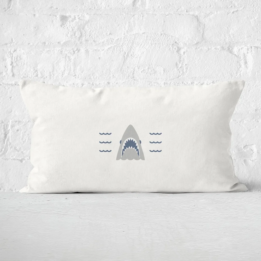 Jaws Mini Shark Rectangular Cushion - 30x50cm - Soft Touch Image 1