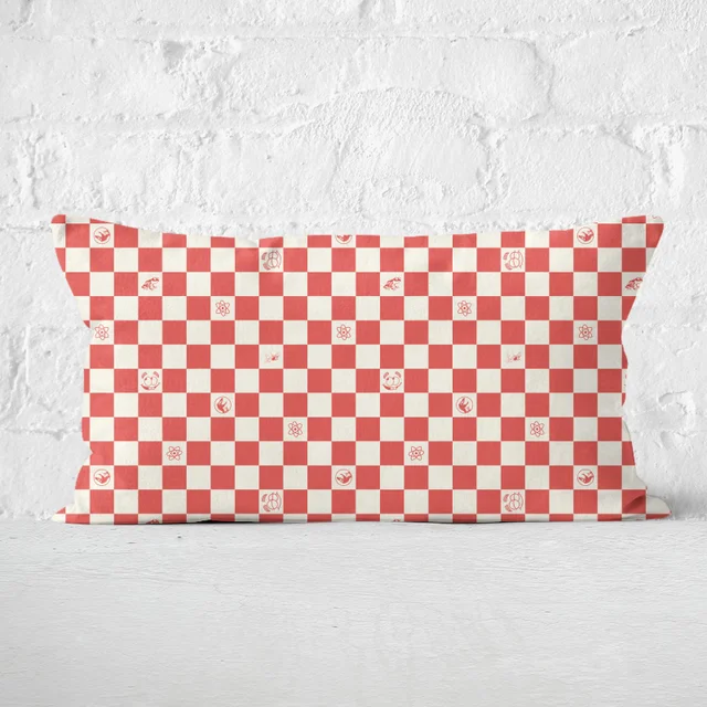 Jurassic Park Mr DNA Checker Board Rectangular Cushion