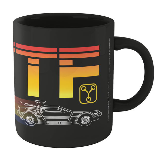 Back To The Future BTTF Retro Mug - Black