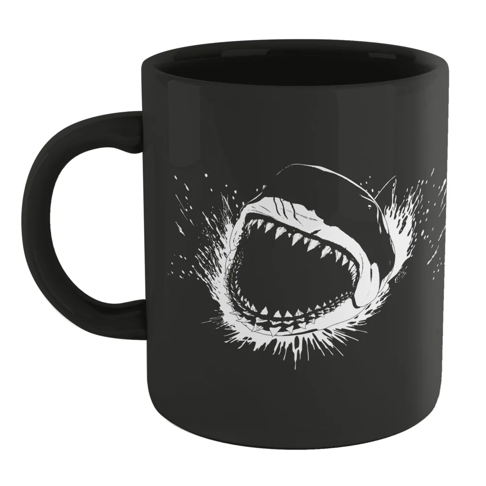 Jaws Shark Silhouette Mug - Black Image 1