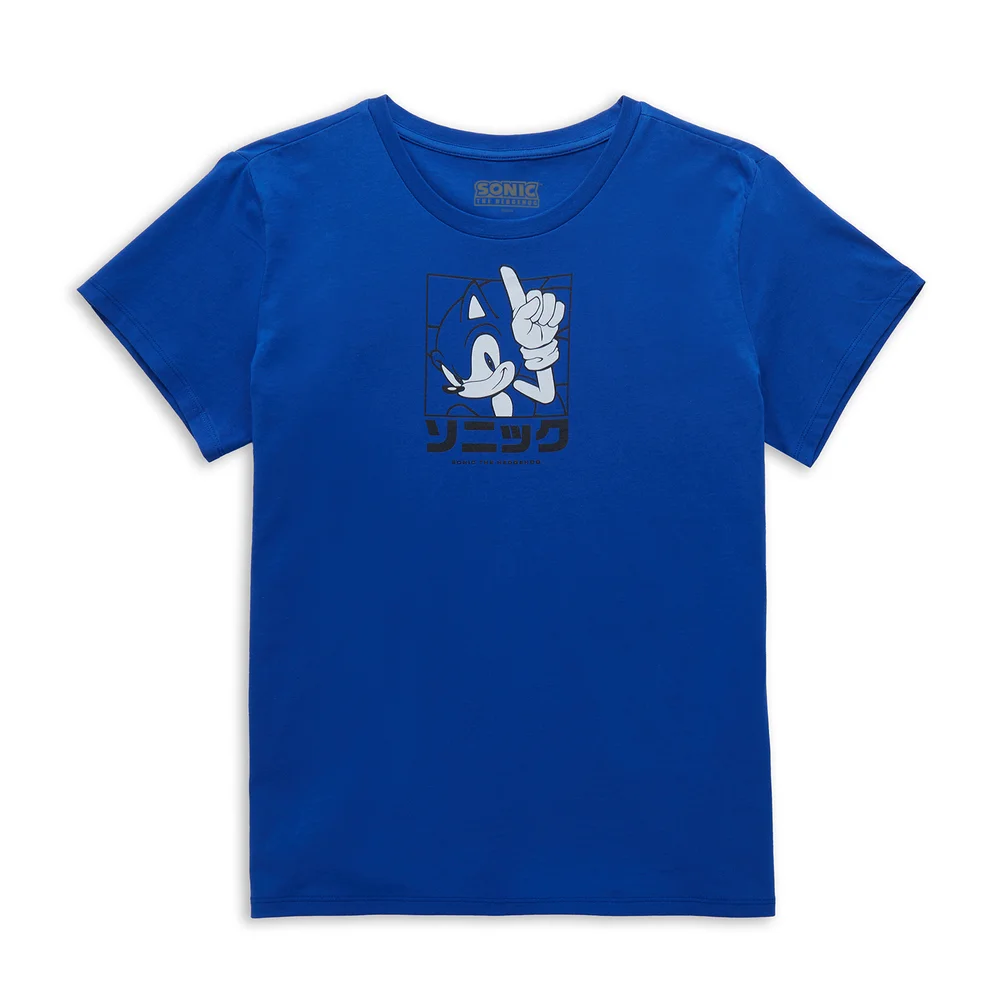 Sonic The Hedgehog Sonic Katakana Women's T-Shirt - Blue - XS Image 1