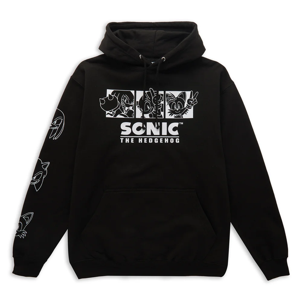 Sonic The Hedgehog Trio Hoodie - Black - S Image 1