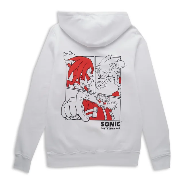 Sonic The Hedgehog Face Off Hoodie - White