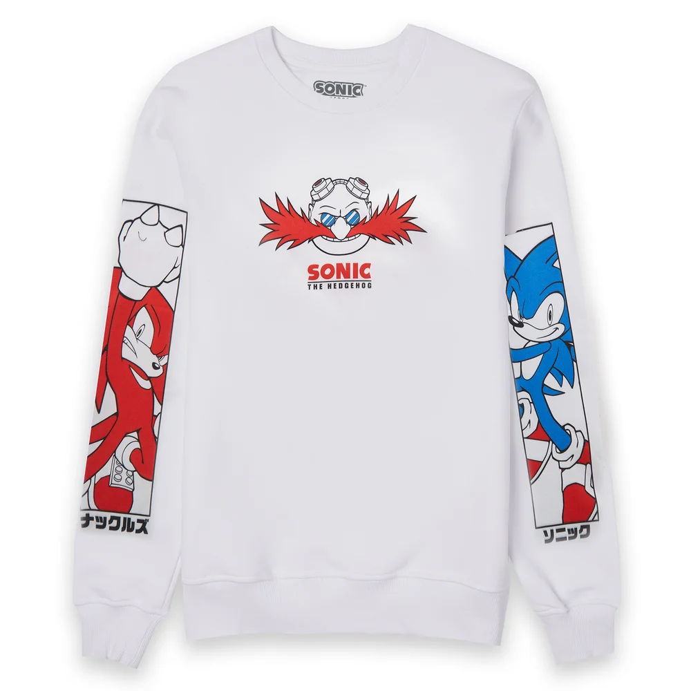Sonic The Hedgehog Eggmans Master Plan Sweatshirt - White - S Image 1