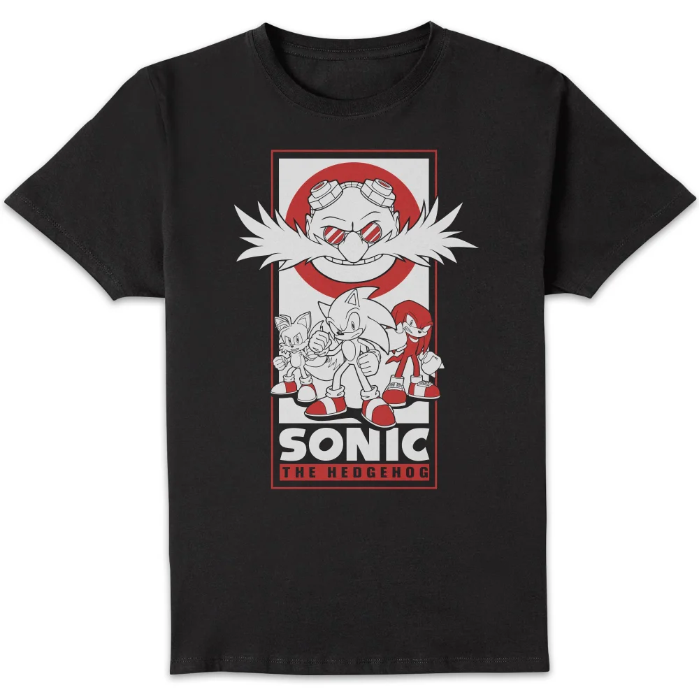 Sonic The Hedgehog Team Up Men's T-Shirt - Black - S Image 1