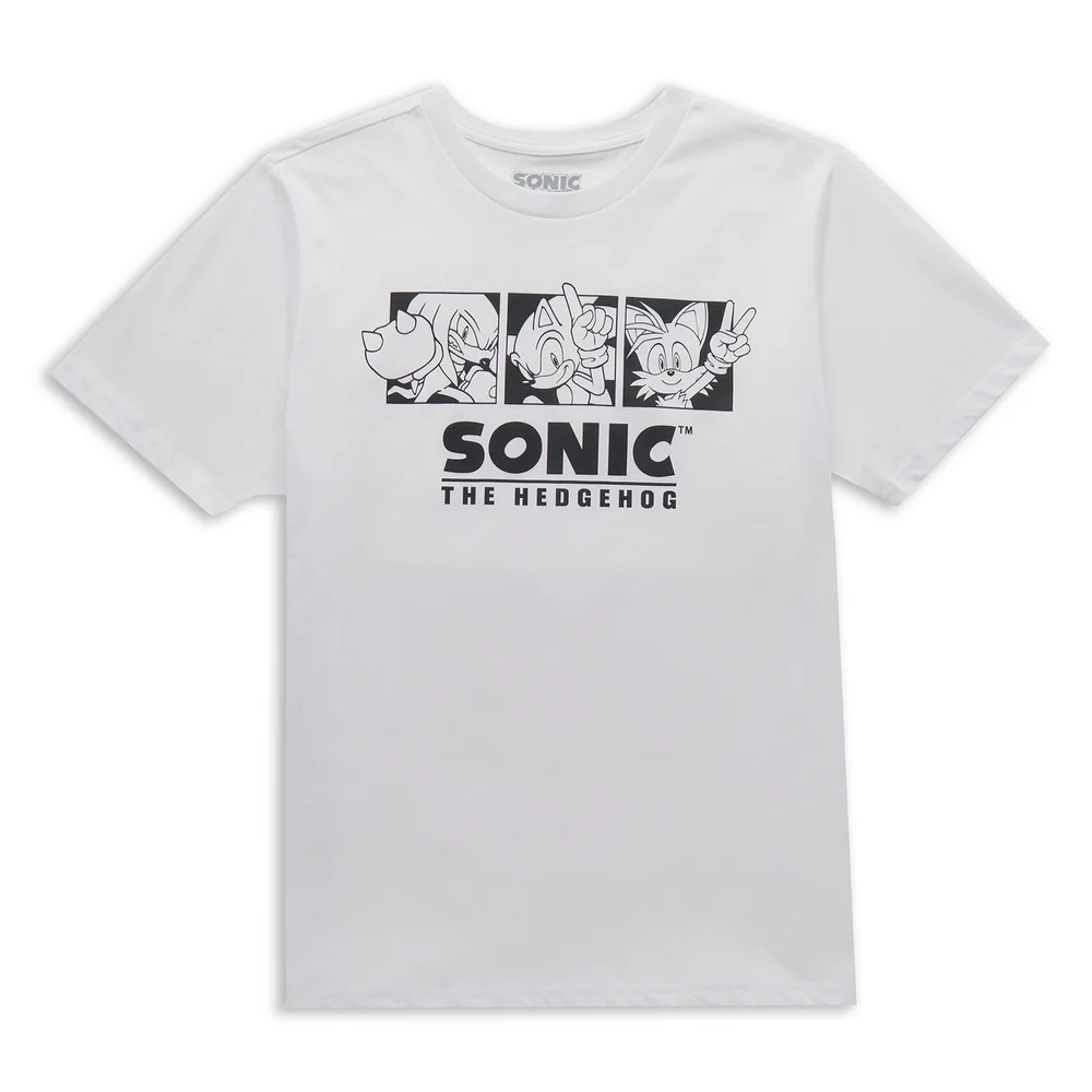 Sonic The Hedgehog Trio Men's T-Shirt - White - S Image 1