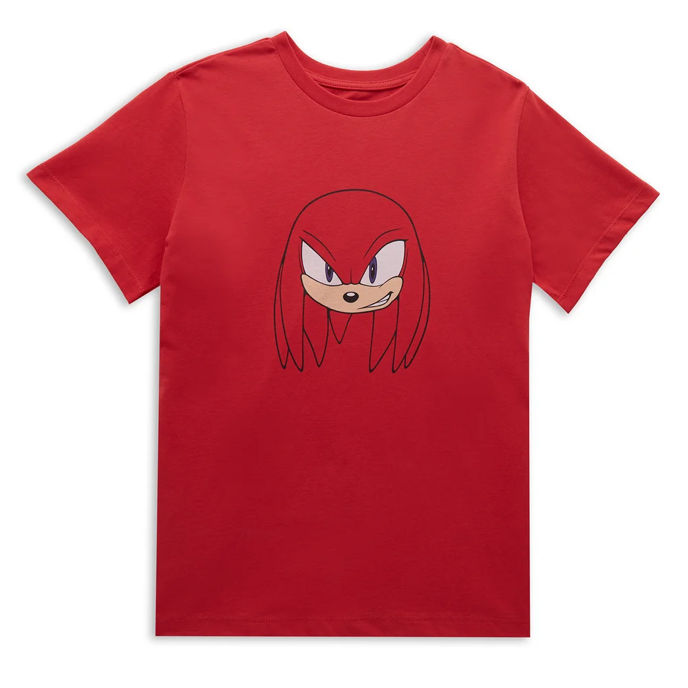 Sonic The Hedgehog Knuckles Face Kids' T-Shirt - Red - 3-4 Years Image 1