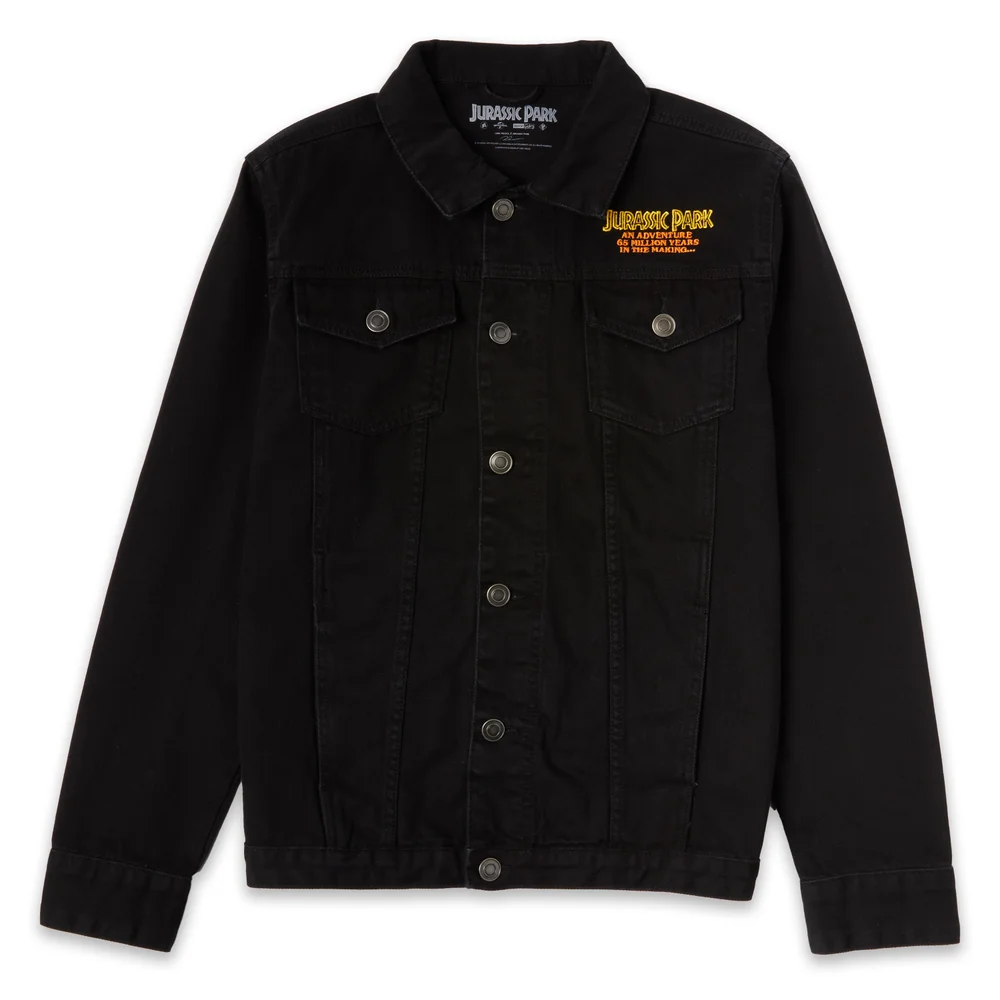 Luke Preece x Jurassic Park An Adventure 65 Million Years In The Making Unisex Denim Jacket- Black - S Image 1