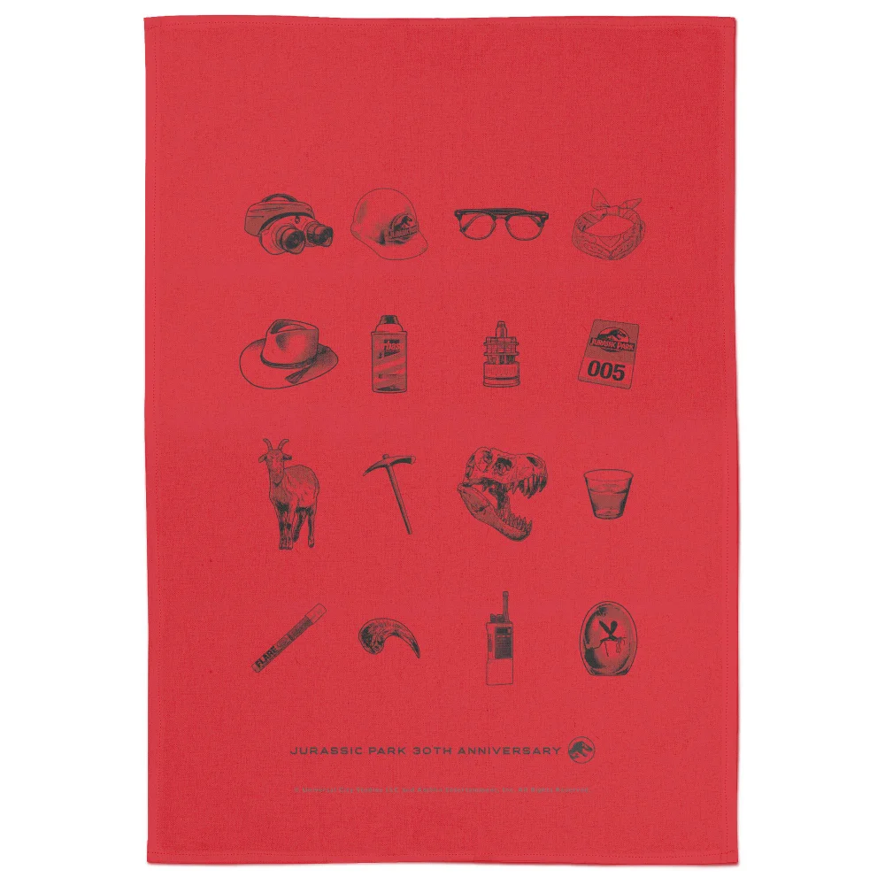 Jurassic Park 30th Anniversary Icons Tea Towel Image 1