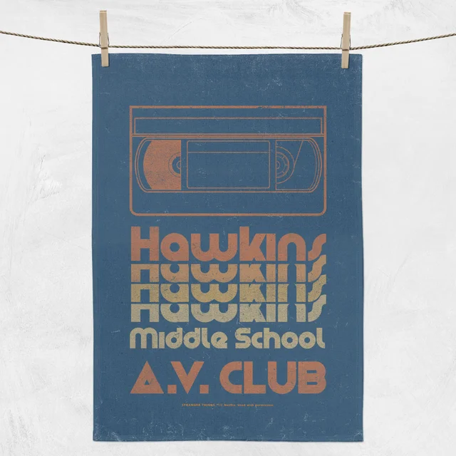 Stranger Things Hawkins A.V. Club Tea Towel