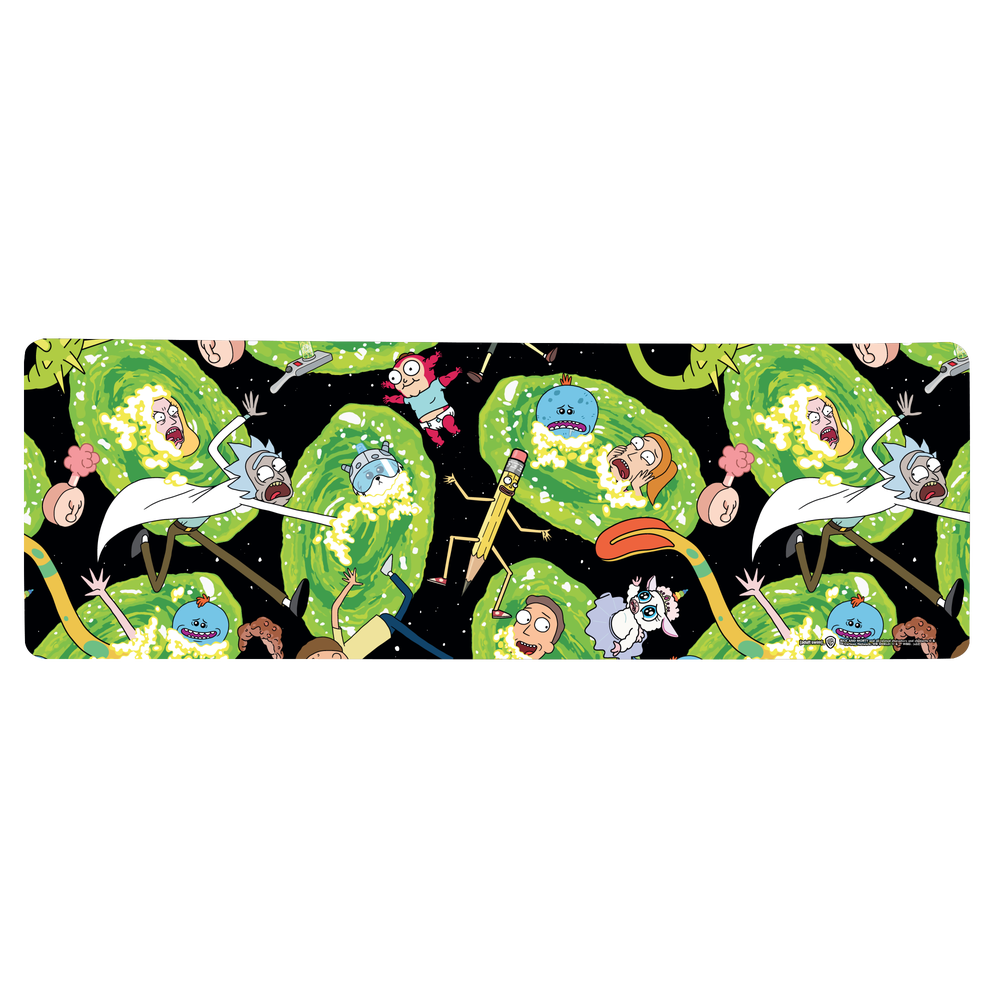 Rick and Morty Portals Gaming Mouse Mat - Medium Image 1