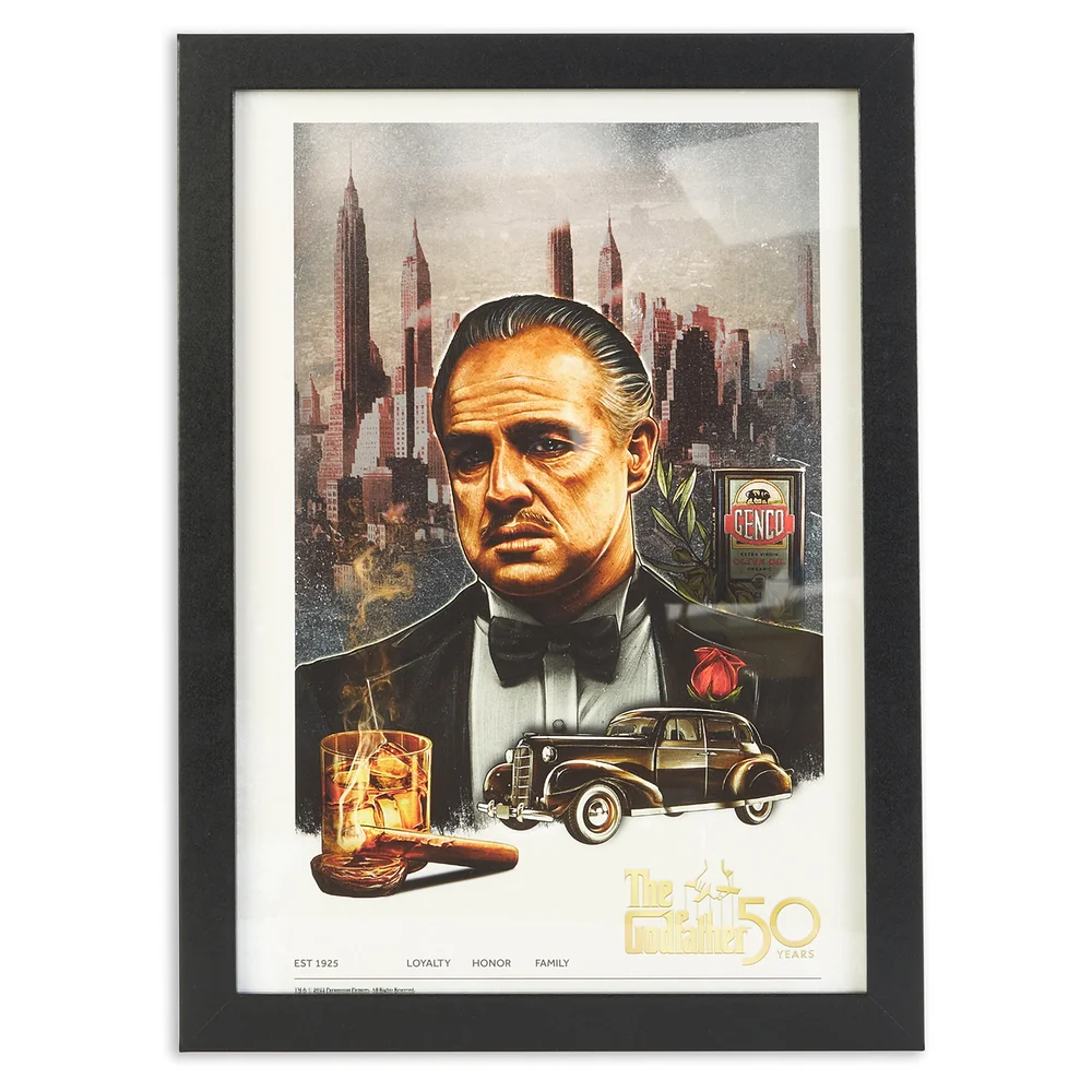 The Godfather 50 Years Art Print Giclee Art Print - A4 - Print Only Image 1